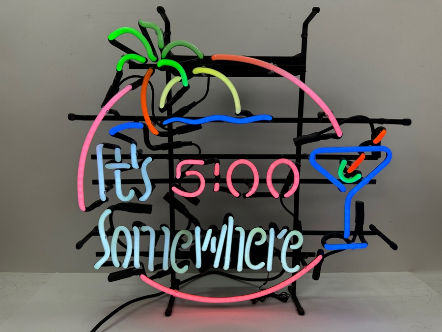 Neon Sign 'It's 5:00 Somewhere' 24W X 22H X 5D [Photo 3]
