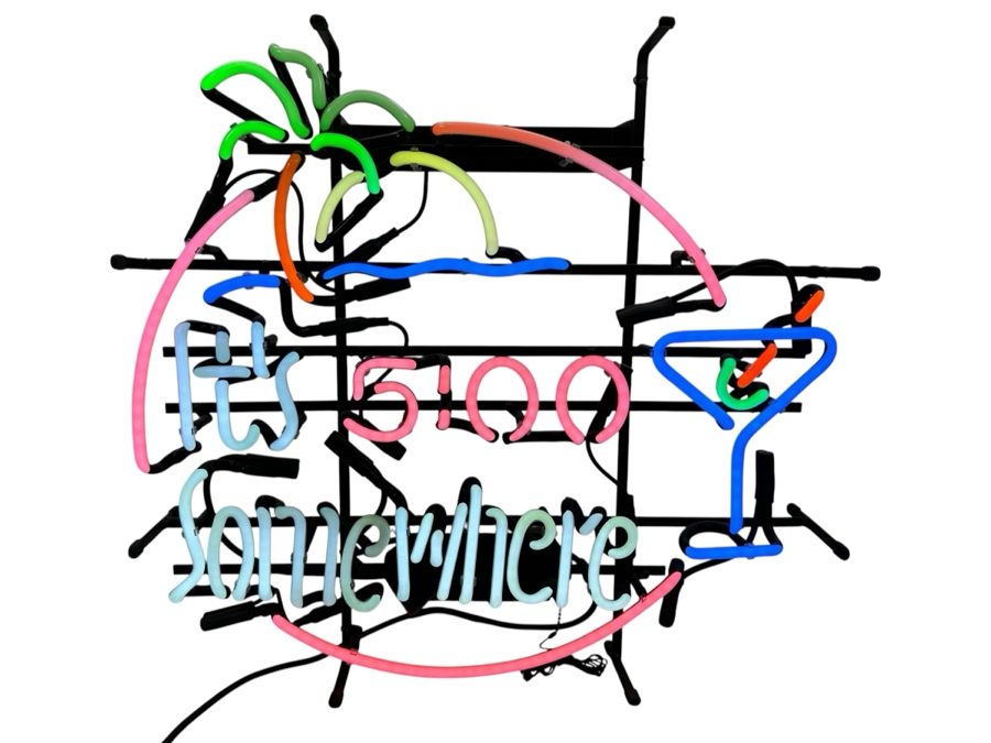 Neon Sign 'It's 5:00 Somewhere' 24W X 22H X 5D [Photo 2]