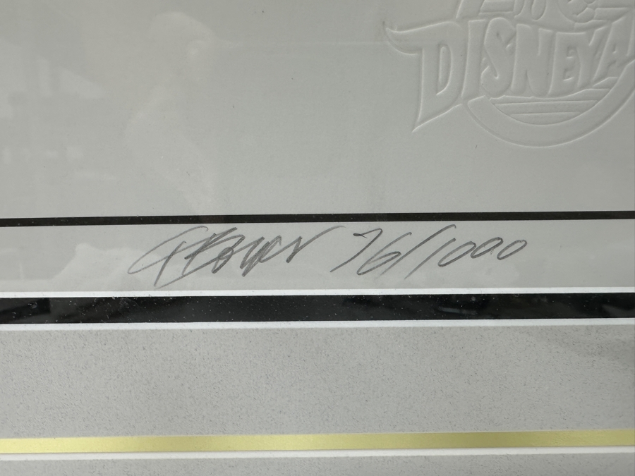 Charles Boyer (1935-2021, American) Limited Edition Artist Signed Disney Lithograph Titled 'The Barbershop Quartet - The Disney Evening Post' Featuring Mickey Mouse, Goofy, Donald Duck & Br'er Bear Numbered 76 Of 1,000 22.5 X 29 Framed 33 X 40 [Photo 8]