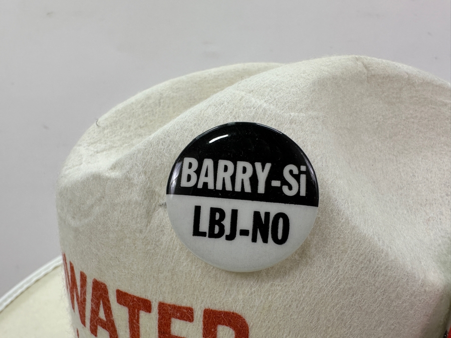 Vintage 1964 Barry Goldwater Political Campaign Hat With 3 Goldwater Buttons [Photo 6]