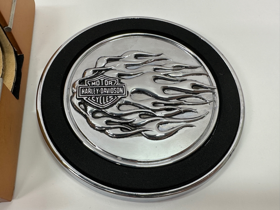 2003 Harley-Davidson Set Of Four Drink Coasters With Holder [Photo 6]
