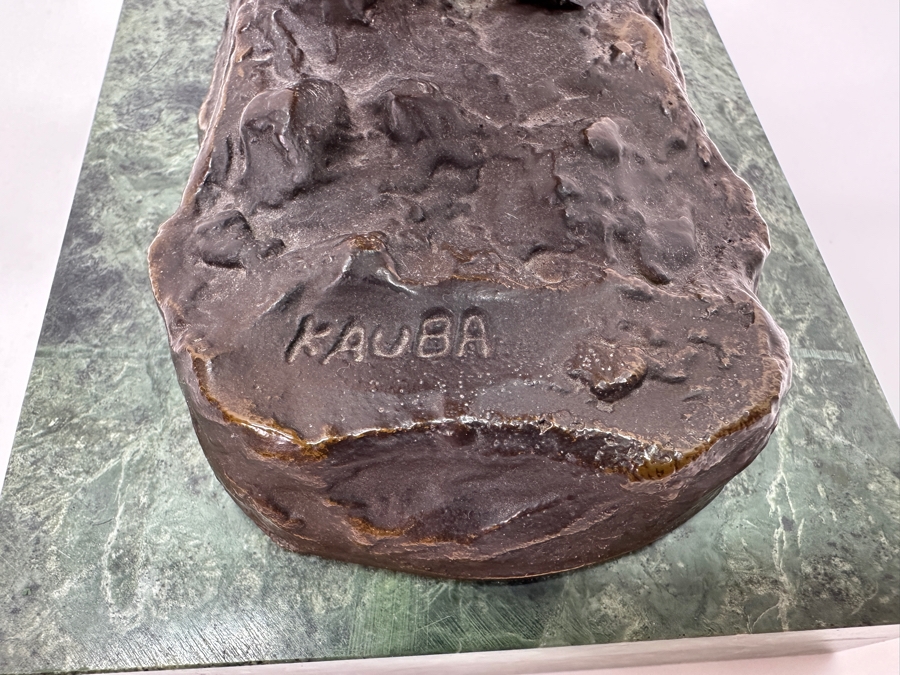 Carl Kauba (1865-1922, Austrian) Bronze Sculpture Titled 'Fill Your Hands' On Marble Base 9W X 5D X 11.5H [Photo 11]