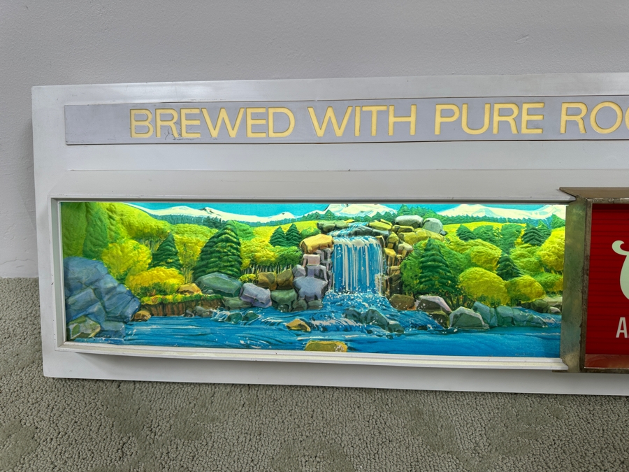 Vintage Coors Beer Advertising Illuminated Sign 'Coors America's Fine Light Beer. Brewed With Pure Rocky Mountain Spring Water' 51W X 13H X 6D [Photo 3]