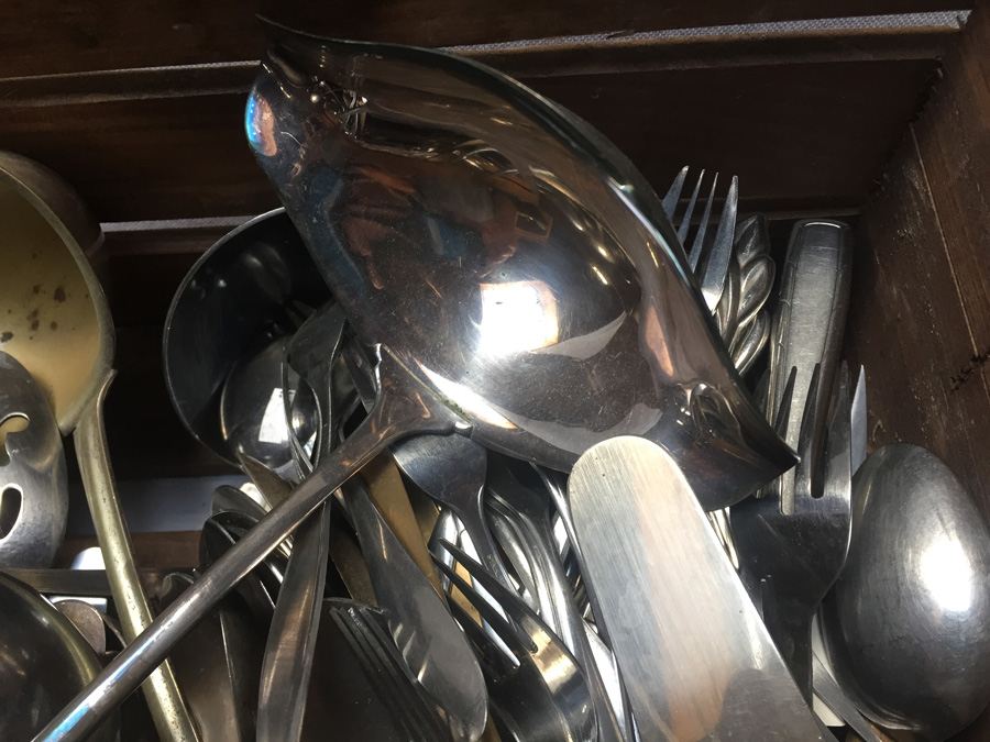 Huge Lot of Flatware and Serving Accessories - Includes Crate [Photo 4]