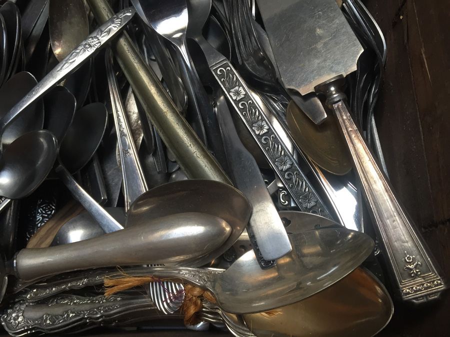 Huge Lot of Flatware and Serving Accessories - Includes Crate [Photo 5]