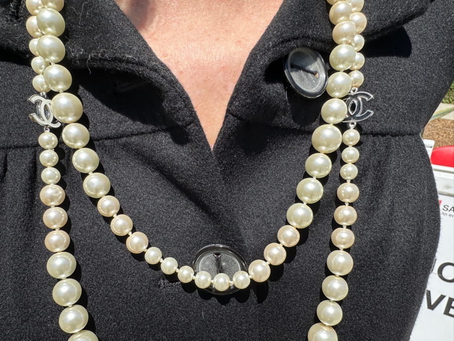Faux Channel 68' Faux Pearl Necklace [Photo 7]