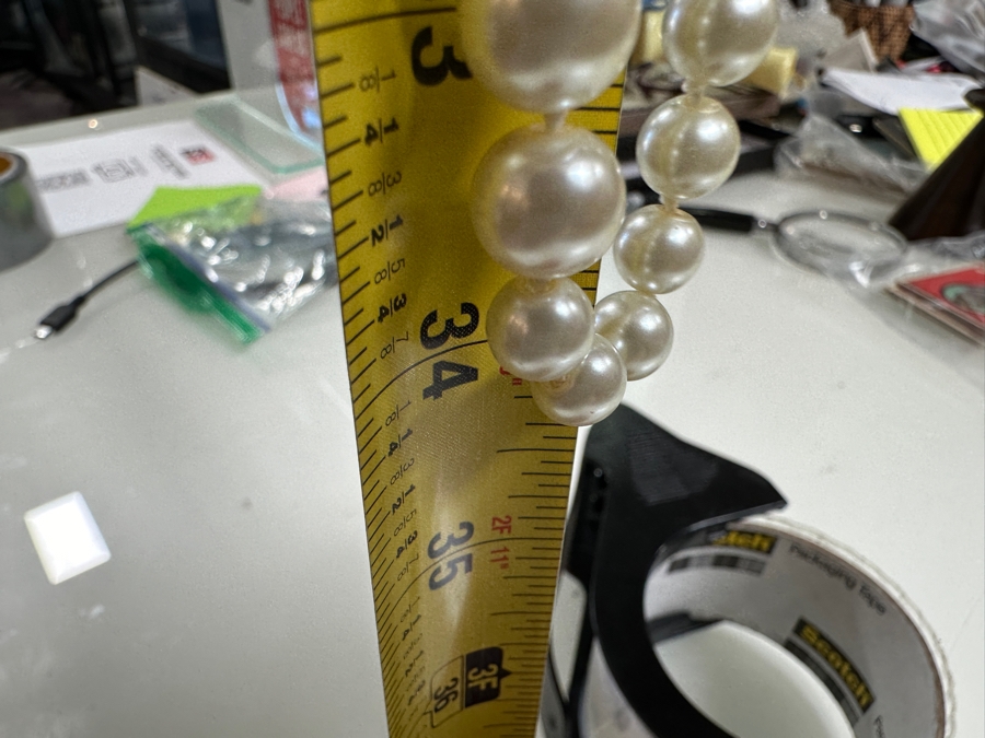 Faux Channel 68' Faux Pearl Necklace [Photo 12]