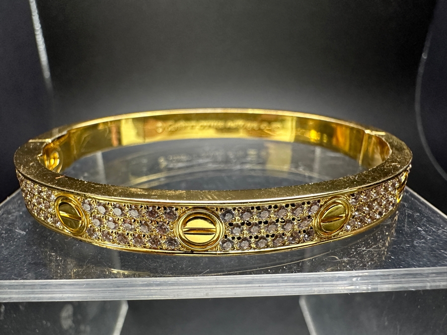 Faux Cartier Gold Tone Base Metal Bracelet [Photo 2]