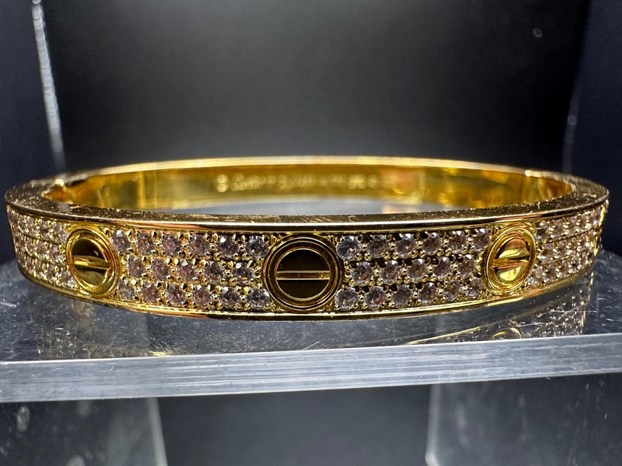 Faux Cartier Gold Tone Base Metal Bracelet [Photo 3]