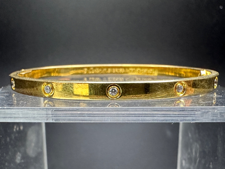 Faux Cartier Gold Tone Base Metal Bracelet [Photo 4]