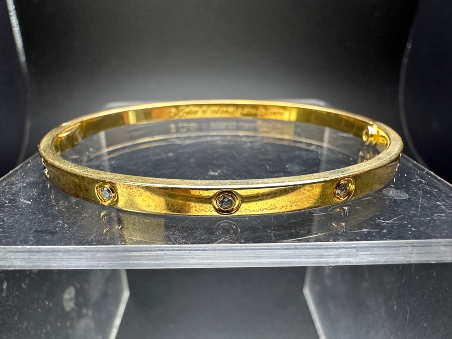 Faux Cartier Gold Tone Base Metal Bracelet [Photo 2]