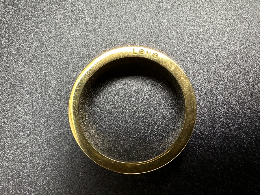 Faux Cartier Gold Tone Base Metal Ring Size 9.5 [Photo 6]