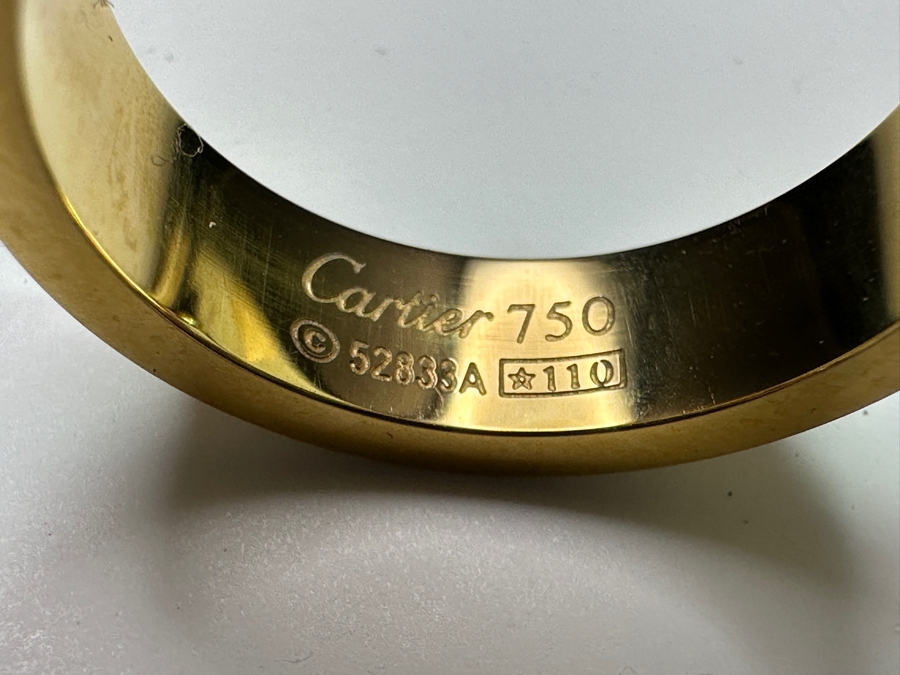 Faux Cartier Gold Tone Base Metal Ring Size 9.5 [Photo 7]