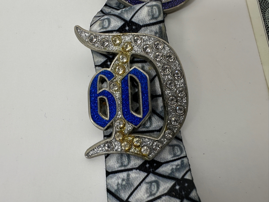 Vintage Disneyland 60 Year Anniversary Diamond Celebration With Seven Disney Trading Pins And Three $1 Disney Dollars [Photo 8]