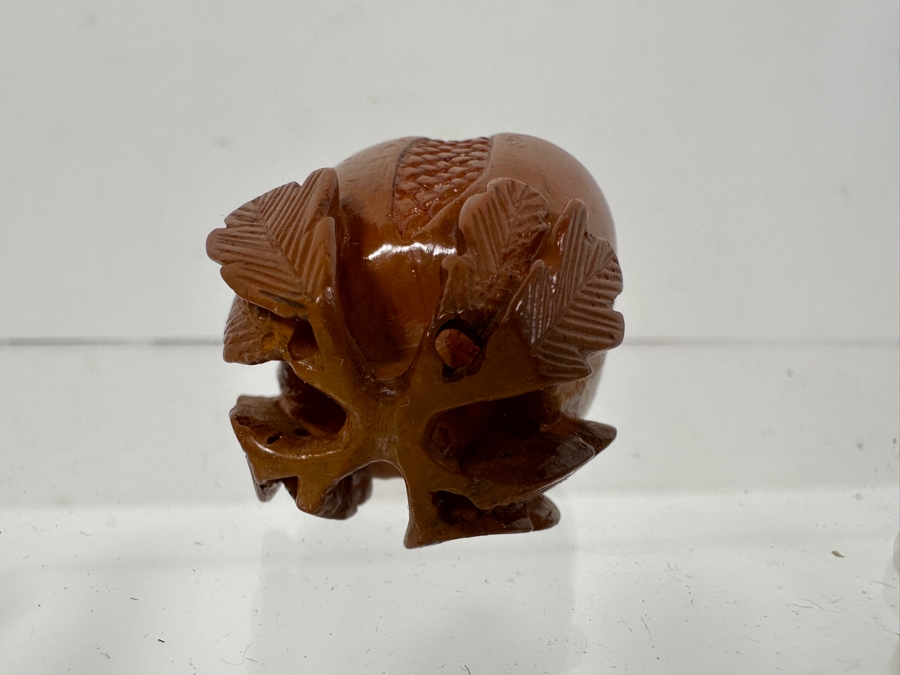 Vintage Carved Chinese Snuff Bottle 2.25'H [Photo 6]