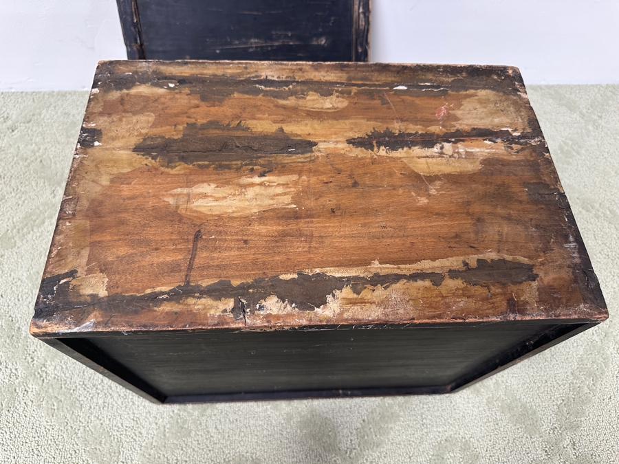 Just Added - Antique Chinese Fir Tea Caddy Circa Late 1800s 17.5'W x 11'D x 15'H [Photo 12]