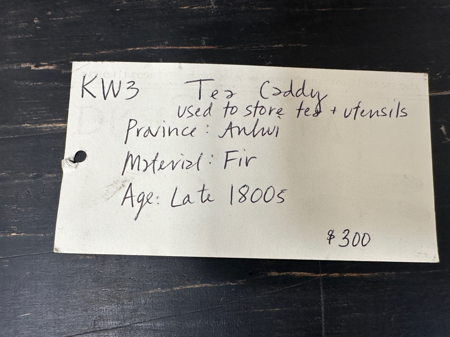 Just Added - Antique Chinese Fir Tea Caddy Circa Late 1800s 17.5'W x 11'D x 15'H [Photo 7]