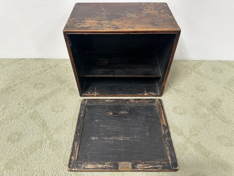 Just Added - Antique Chinese Fir Tea Caddy Circa Late 1800s 17.5'W x 11'D x 15'H [Photo 5]
