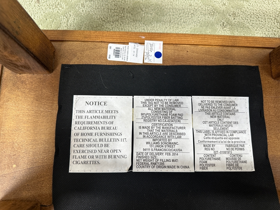 Just Added - Pottery Barn Stool 19.5'W x 12'D x 18'H [Photo 7]