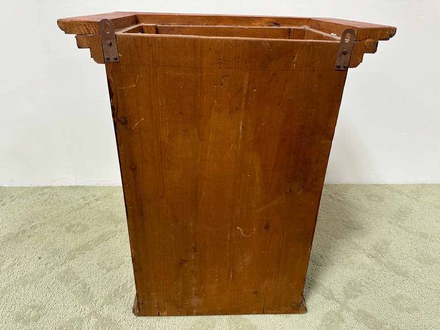 Just Added - Vintage Hand Painted European Wooden Pine Cabinet 19.5W X 12D X 25H [Photo 12]