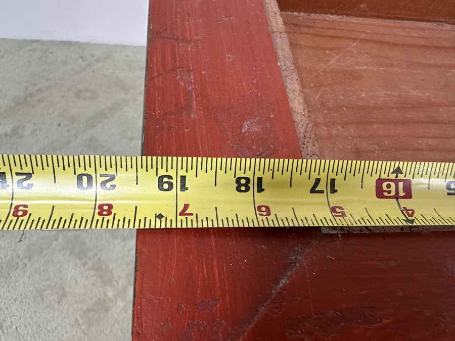 Just Added - Vintage Hand Painted European Wooden Pine Cabinet 19.5W X 12D X 25H [Photo 15]