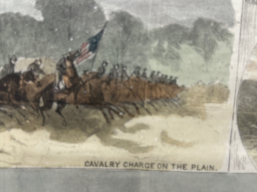 Just Added - Antique 1868 Wood Cut Engraving Titled 'Cadet Life At West Point' Published In Harper's Weekly In July 1868 21' X 14' Professionally Framed 30 X 23.5 [Photo 18]