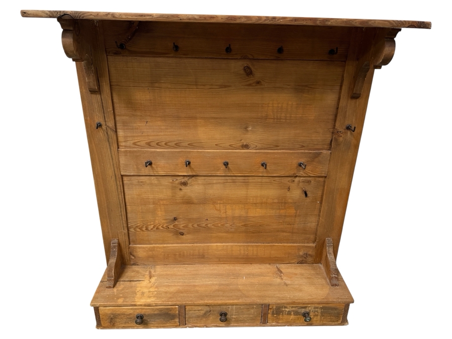 Just Added - Vintage Pine Kitchen Shelf With Drawers 33W X 7D X 34H