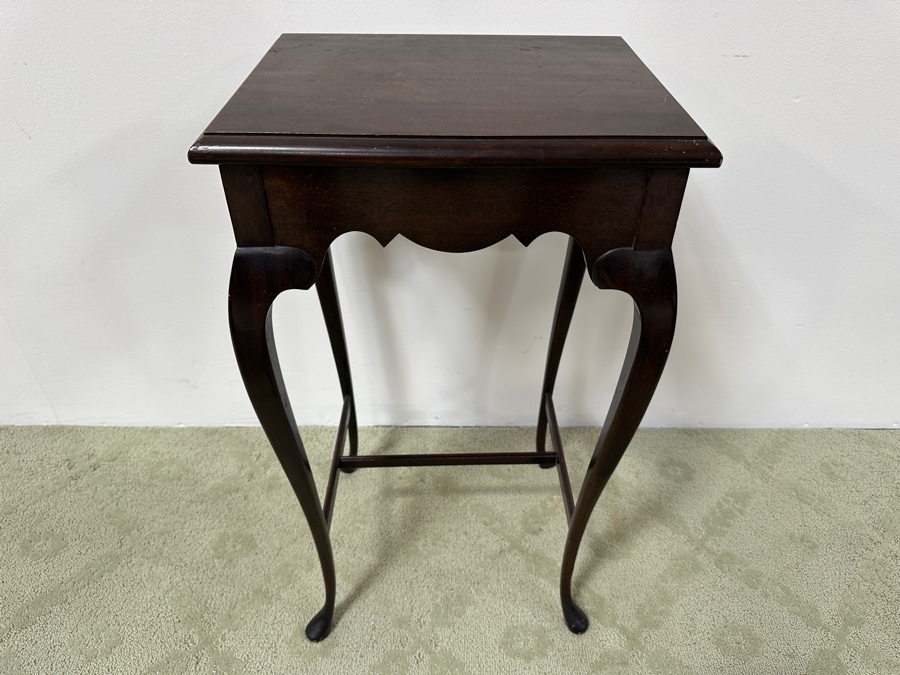 Just Added - Antique Wooden Pedestal Table Fern Stand 16W X 13D X 29H [Photo 3]