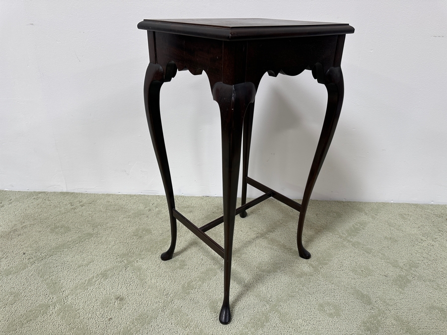 Just Added - Antique Wooden Pedestal Table Fern Stand 16W X 13D X 29H [Photo 4]