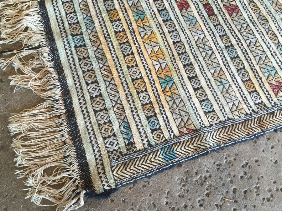 North African Vintage Kilim Rug Sumac Style Weave [Photo 2]