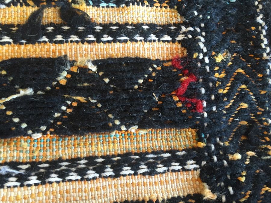 North African Vintage Kilim Rug Sumac Style Weave [Photo 12]