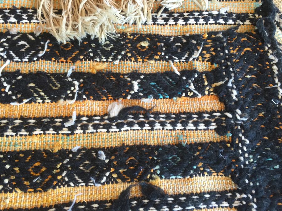 North African Vintage Kilim Rug Sumac Style Weave [Photo 13]