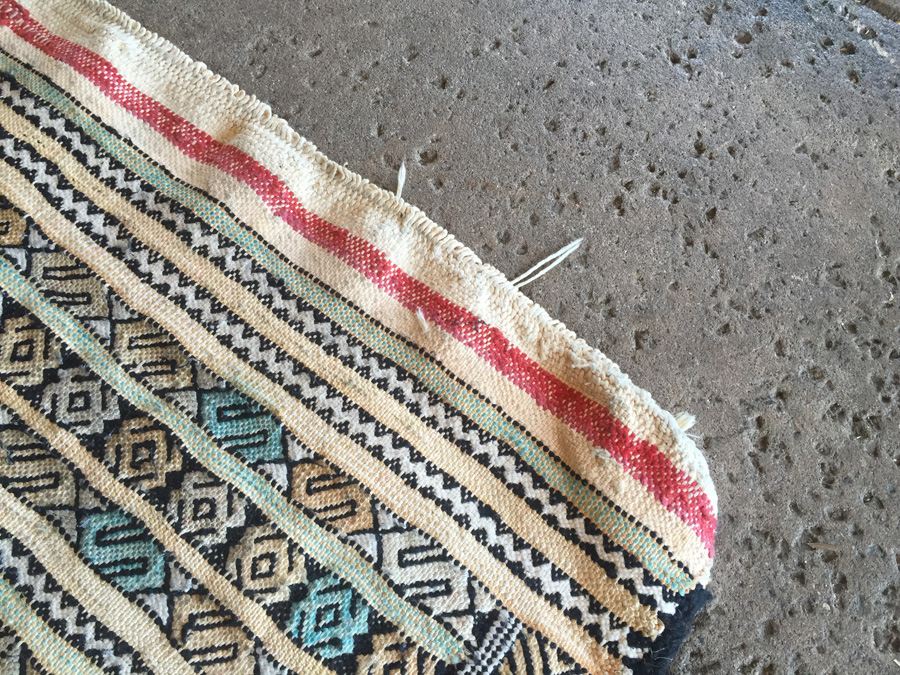 North African Vintage Kilim Rug Sumac Style Weave [Photo 9]