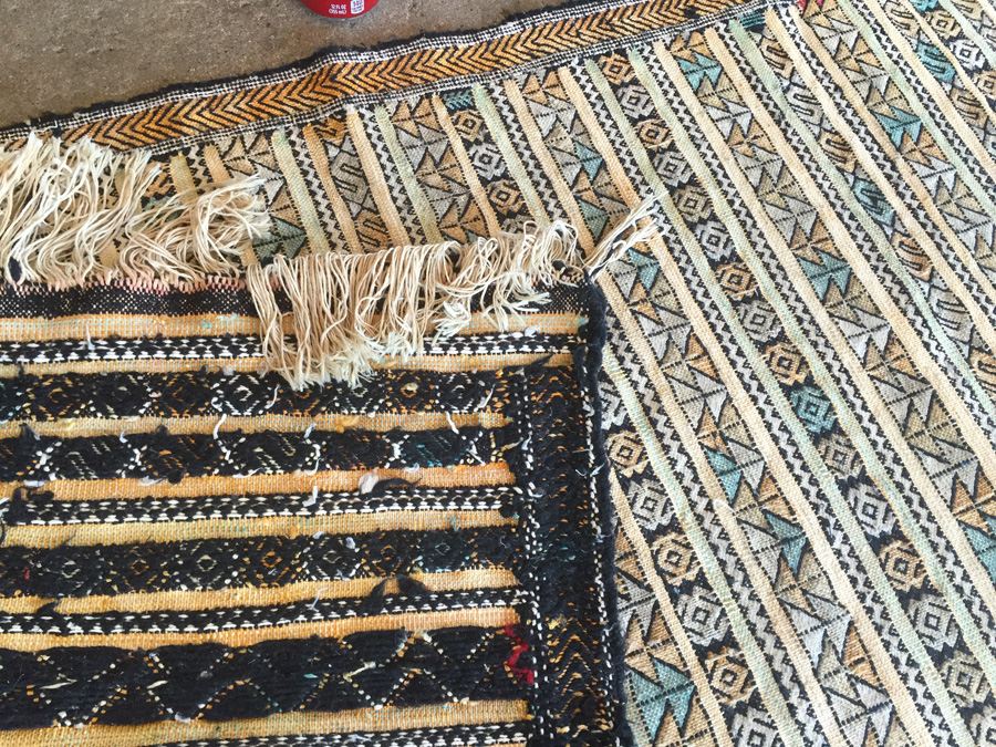 North African Vintage Kilim Rug Sumac Style Weave [Photo 11]