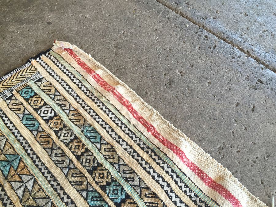 North African Vintage Kilim Rug Sumac Style Weave [Photo 10]