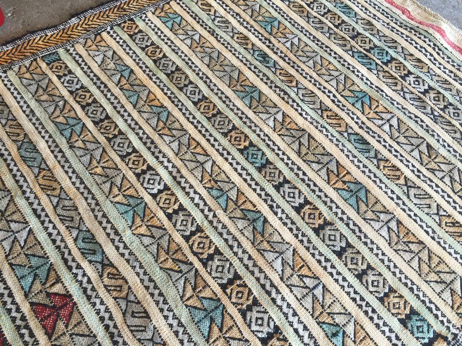 North African Vintage Kilim Rug Sumac Style Weave [Photo 8]