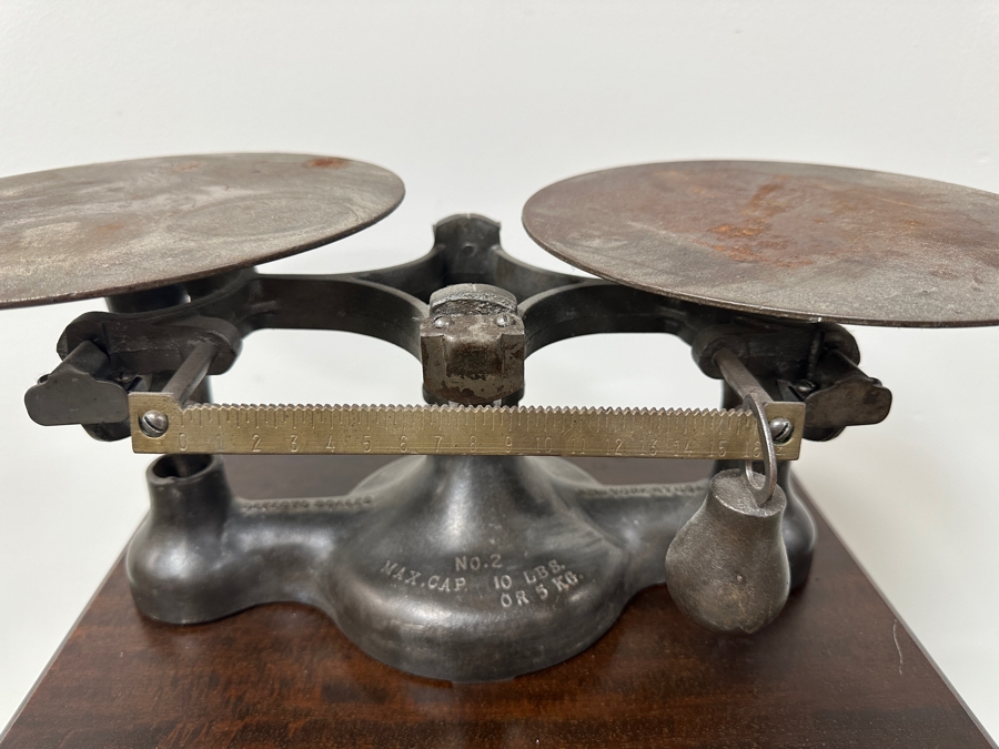 Just Added - Vintage Detecto Scales No. 2 Cast Iron Scale Balance 20W X 9D X 7.5H [Photo 2]
