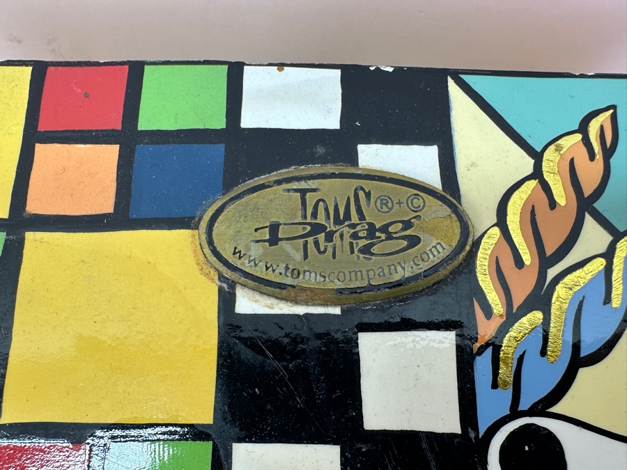 Just Added - Tom's Drag Toms Company Hand Painted Drag Side Table With Footed Feet 12W X 10D X 14H	 [Photo 5]