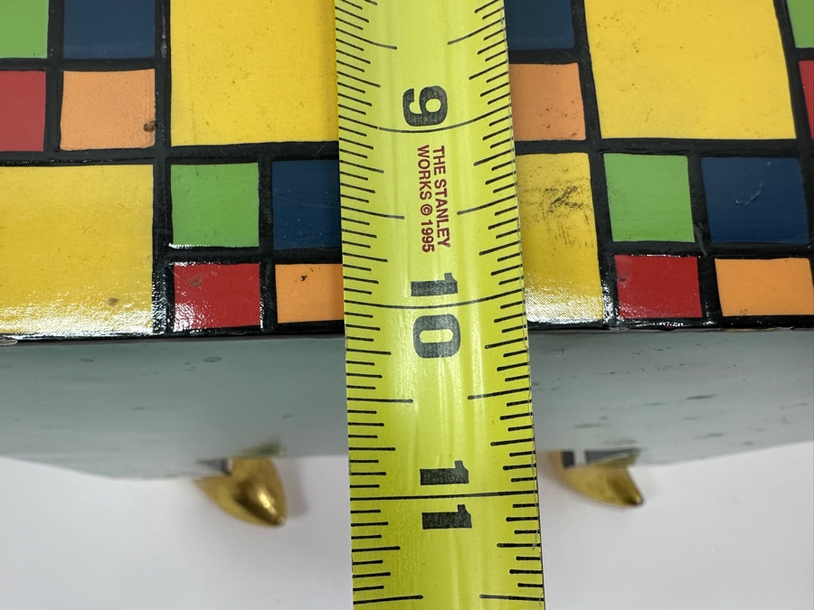 Just Added - Tom's Drag Toms Company Hand Painted Drag Side Table With Footed Feet 12W X 10D X 14H	 [Photo 10]