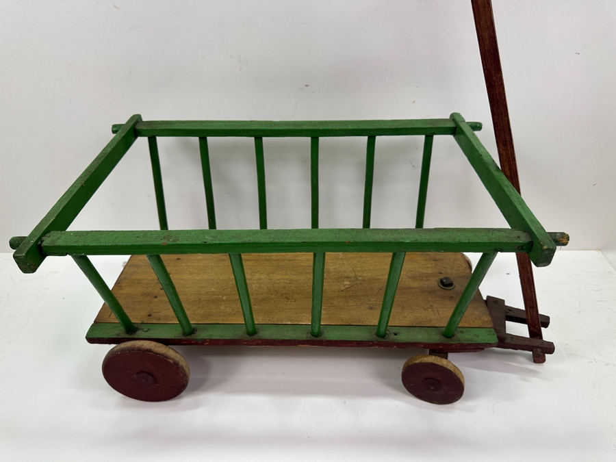 Early 20th Century Wooden Toy Hay Wagon 17.5W X 11D X 10H [Photo 3]