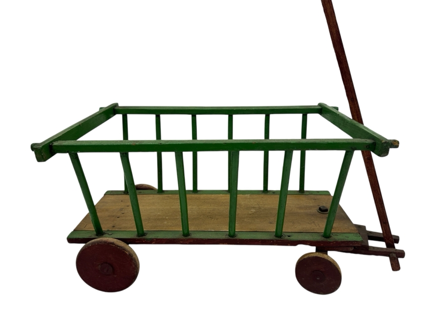 Early 20th Century Wooden Toy Hay Wagon 17.5W X 11D X 10H [Photo 1]