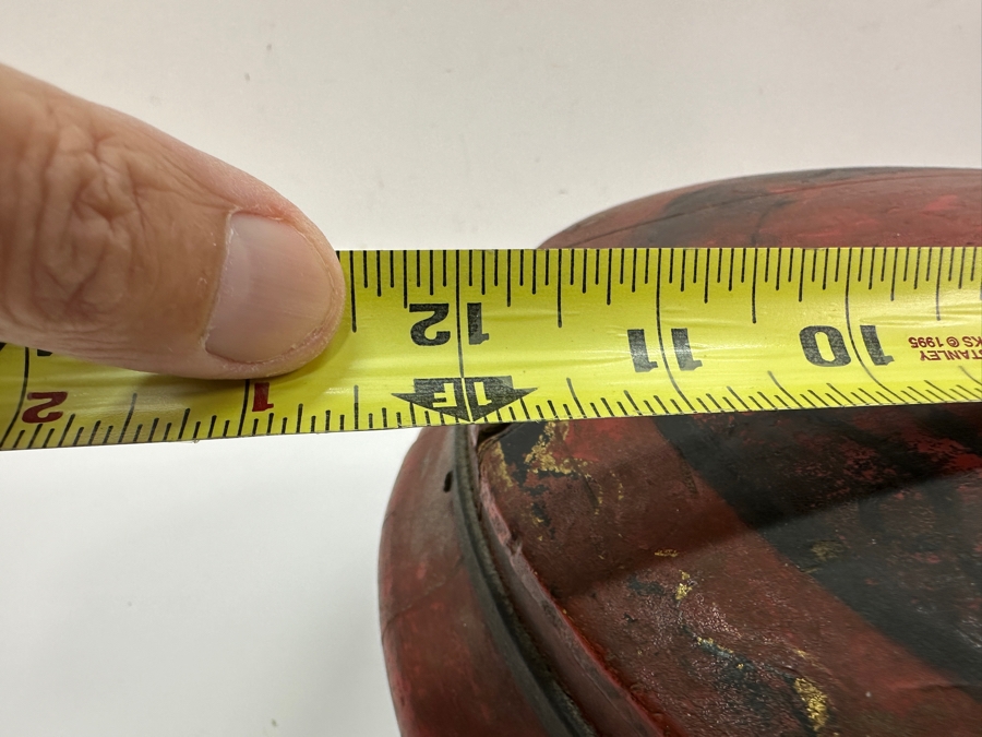 Vintage Chinese Export Wooden Lacquered Round Covered Container Food Lunch Box 12.5W X 6.5H [Photo 12]