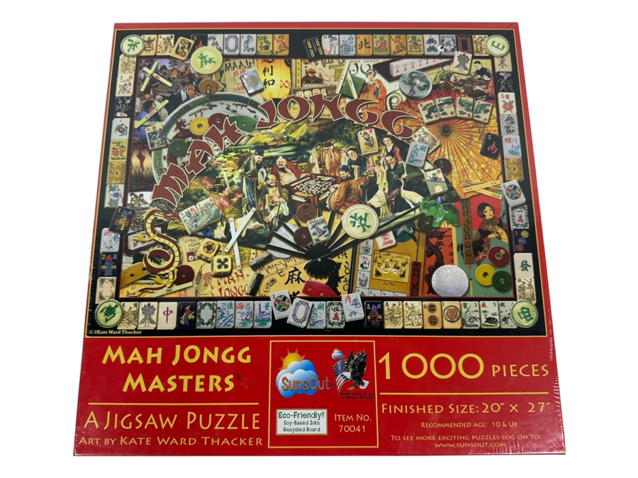 Mah Jongg Masters Jigsaw Puzzle By Kate Ward Thacker 1000 Pieces 20'x27' [Photo 1]