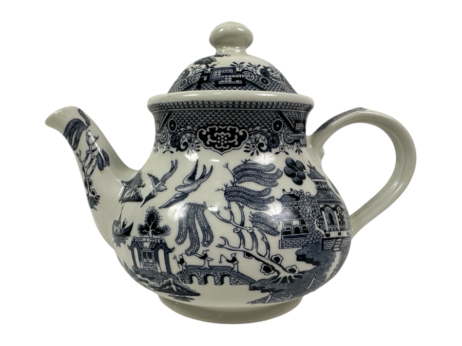 Blue Willow by Churchill English Teapot With Original Box