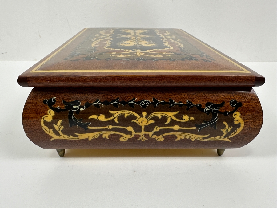 Vintage Reuge Music Box from Italy 10.5' x 6'D x 2.75'H [Photo 7]