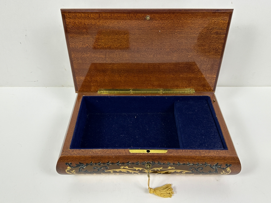 Vintage Reuge Music Box from Italy 10.5' x 6'D x 2.75'H [Photo 6]