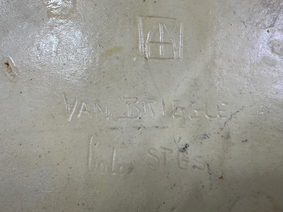 1930's Van Briggle Signed Pottery Bowl with Philodendron Leaves 6W X 3.5H [Photo 9]