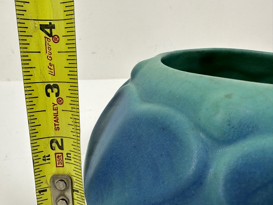 1930's Van Briggle Signed Pottery Bowl with Philodendron Leaves 6W X 3.5H [Photo 11]