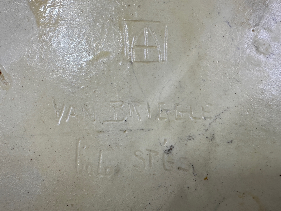 1930's Van Briggle Signed Pottery Bowl with Philodendron Leaves 6W X 3.5H [Photo 10]