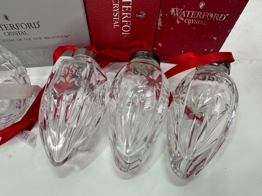 Lot of (7) Waterford Crystal Christmas Ornaments & (1) Tiffany & Co Crystal Christmas Ornament [Photo 6]